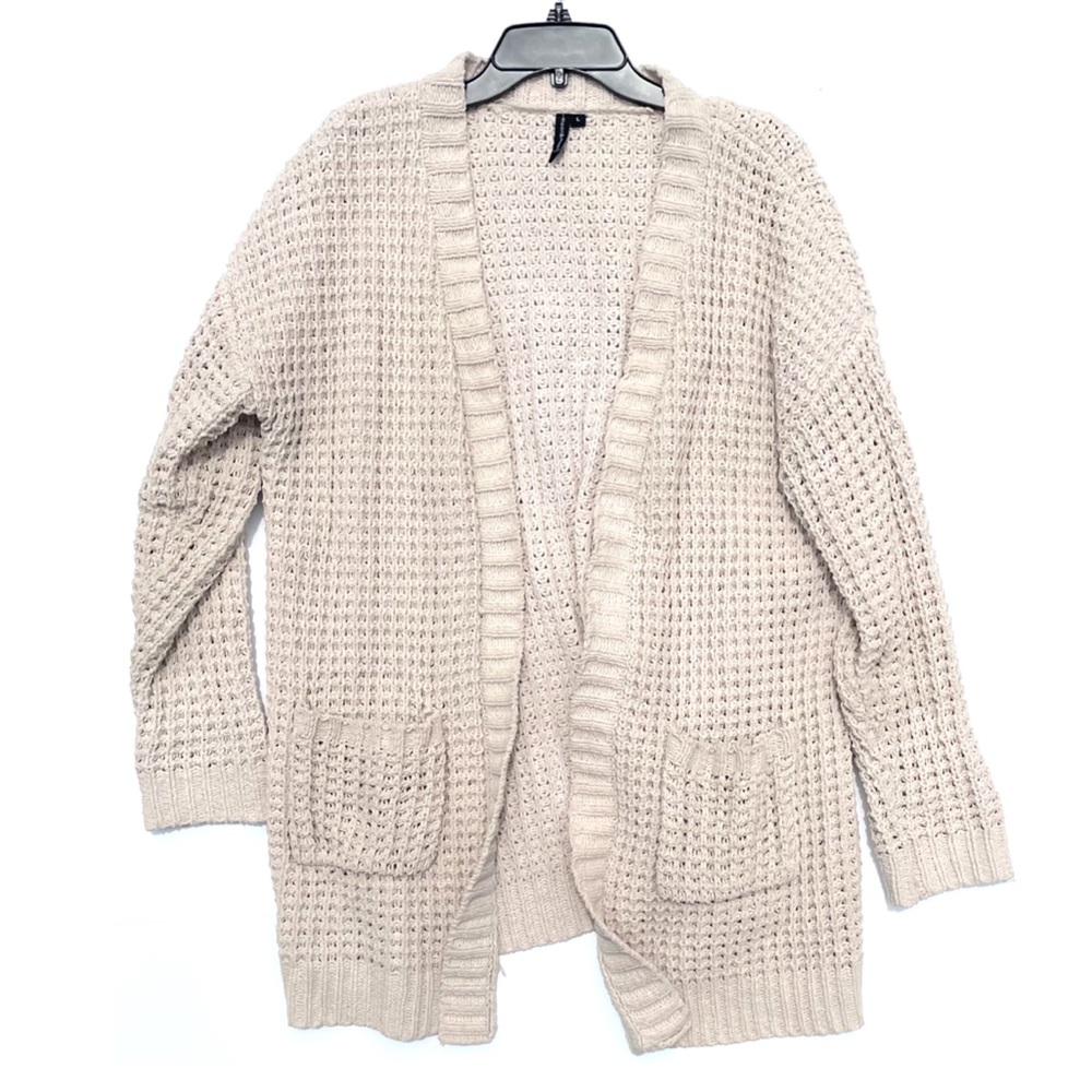 Moon & Madison Waffle Knit Sweater Cardigan